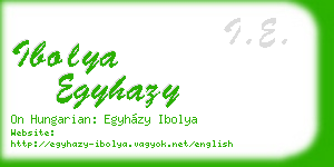 ibolya egyhazy business card